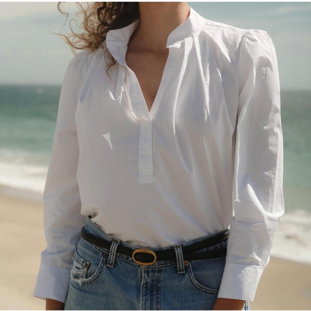 NEW CISSA puff shirt in optic white